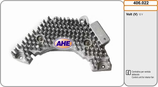 AHE 406.022 - Блок управления, эл. вентилятор (охлаждение двигателя) autosila-amz.com