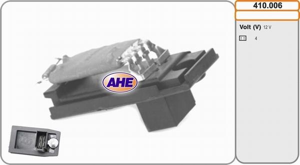 AHE 410.006 - Дополнительный резистор, электромотор - вентилятор радиатора autosila-amz.com