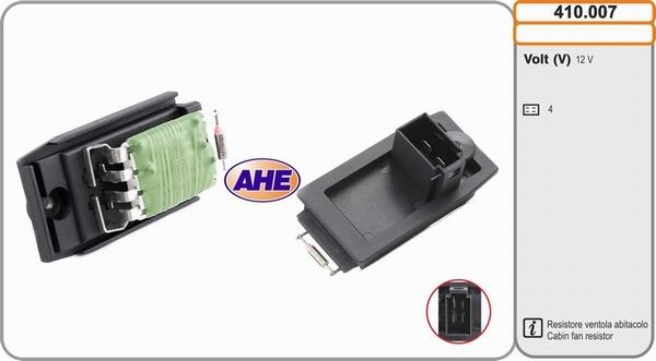 AHE 410.007 - Дополнительный резистор, электромотор - вентилятор радиатора autosila-amz.com