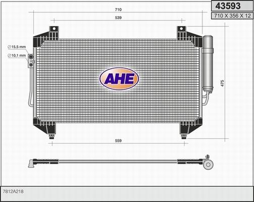 AHE 43593 - Конденсатор кондиционера autosila-amz.com