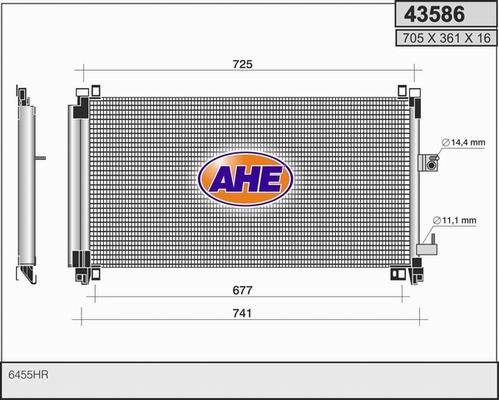 AHE 43586 - Конденсатор кондиционера autosila-amz.com