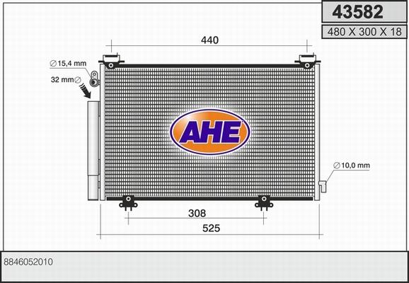 AHE 43582 - Конденсатор кондиционера autosila-amz.com
