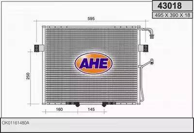 AHE 43018 - Конденсатор кондиционера autosila-amz.com