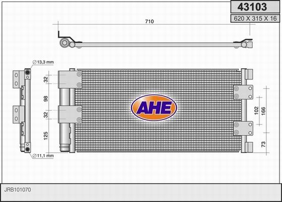 AHE 43103 - Конденсатор кондиционера autosila-amz.com