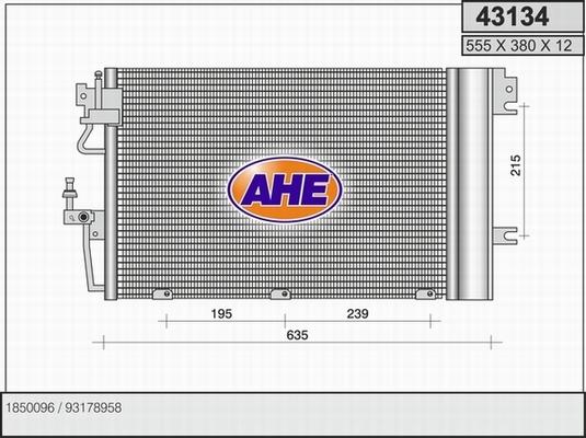 AHE 43134 - Конденсатор кондиционера autosila-amz.com