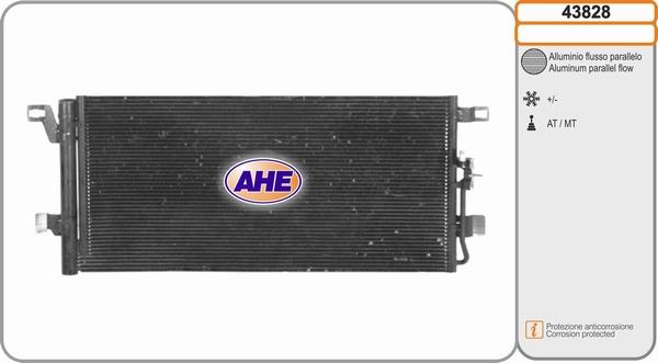 AHE 43828 - Конденсатор кондиционера autosila-amz.com