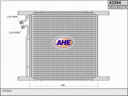 AHE 43394 - Конденсатор кондиционера autosila-amz.com