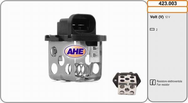 AHE 423.003 - Дополнительный резистор, электромотор - вентилятор радиатора autosila-amz.com