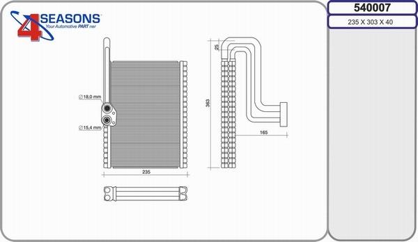 AHE 540007 - Испаритель, кондиционер autosila-amz.com