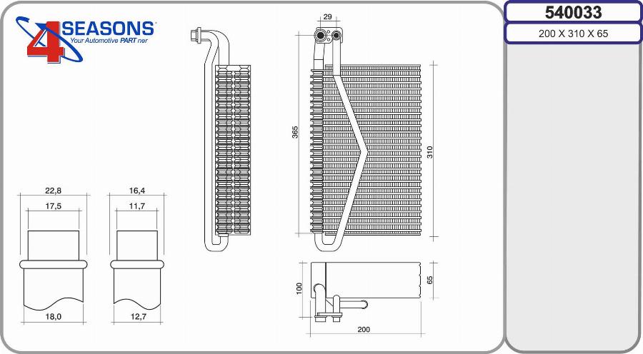 AHE 540033 - Испаритель, кондиционер autosila-amz.com