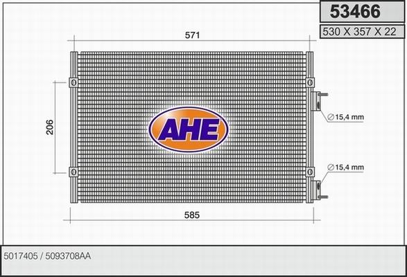 AHE 53466 - Конденсатор кондиционера autosila-amz.com