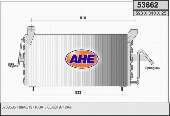 AHE 53662 - Конденсатор кондиционера autosila-amz.com