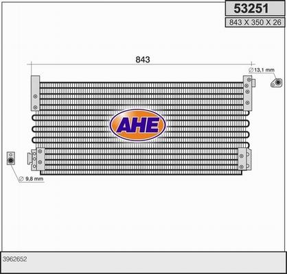 AHE 53251 - Конденсатор кондиционера autosila-amz.com