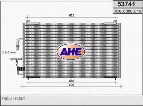 AHE 53741 - Конденсатор кондиционера autosila-amz.com