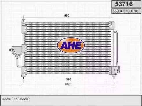 AHE 53716 - Конденсатор кондиционера autosila-amz.com