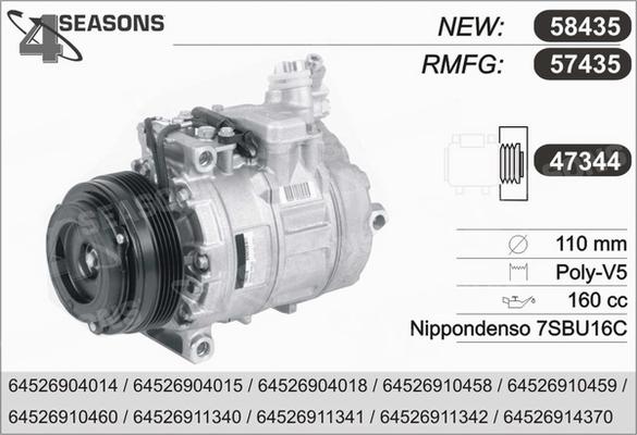 AHE 57435 - Компрессор кондиционера autosila-amz.com