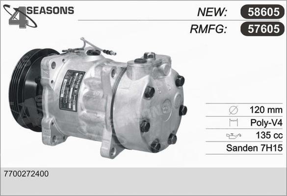 AHE 57605 - Компрессор кондиционера autosila-amz.com