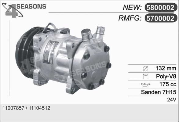 AHE 5700002 - Компрессор кондиционера autosila-amz.com