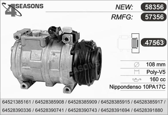 AHE 57356 - Компрессор кондиционера autosila-amz.com