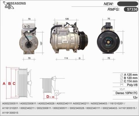 AHE 57336 - Компрессор кондиционера autosila-amz.com