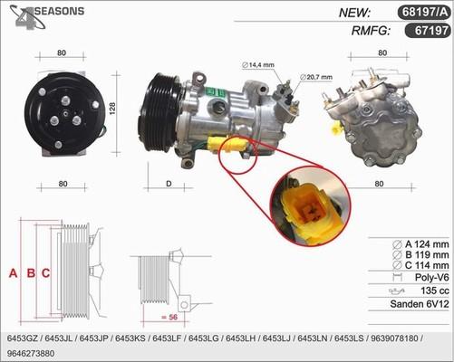 AHE 68197/A - Компрессор кондиционера autosila-amz.com