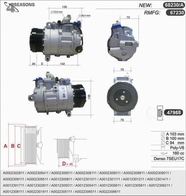 AHE 68230/A - Компрессор кондиционера autosila-amz.com