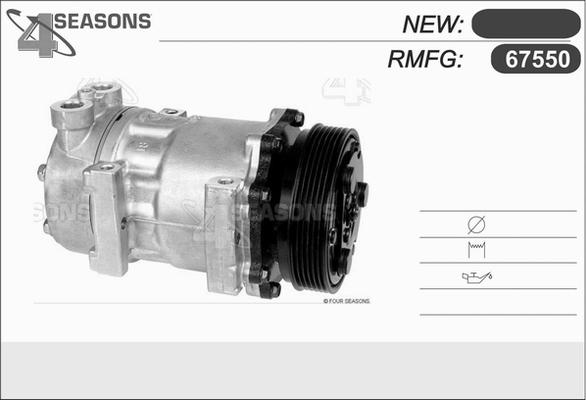 AHE 67550 - Компрессор кондиционера autosila-amz.com