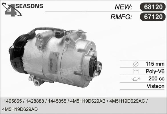 AHE 67120 - Компрессор кондиционера autosila-amz.com