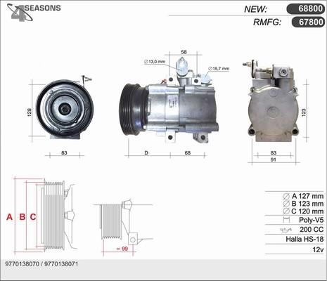 AHE 67800 - Компрессор кондиционера autosila-amz.com