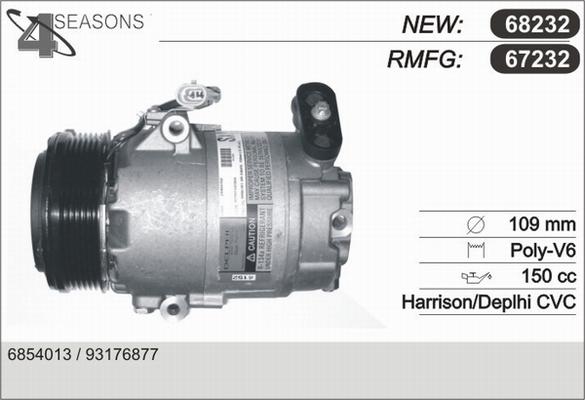 AHE 67232 - Компрессор кондиционера autosila-amz.com