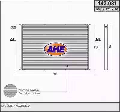 AHE 142.031 - Радиатор, охлаждение двигателя autosila-amz.com