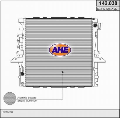 AHE 142.038 - Радиатор, охлаждение двигателя autosila-amz.com