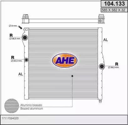 AHE 104.133 - Радиатор, охлаждение двигателя autosila-amz.com