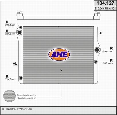 AHE 104.127 - Радиатор, охлаждение двигателя autosila-amz.com