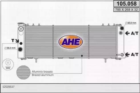 AHE 105.058 - Радиатор, охлаждение двигателя autosila-amz.com