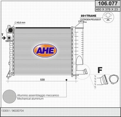 AHE 106.077 - Радиатор, охлаждение двигателя autosila-amz.com