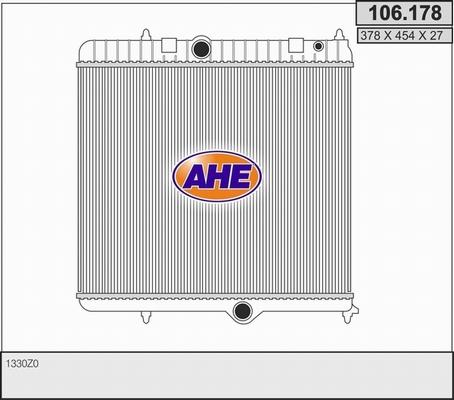 AHE 106.178 - Радиатор, охлаждение двигателя autosila-amz.com