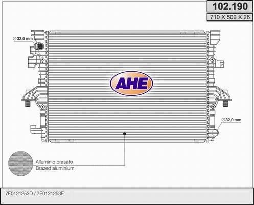 AHE 102.190 - Радиатор, охлаждение двигателя autosila-amz.com