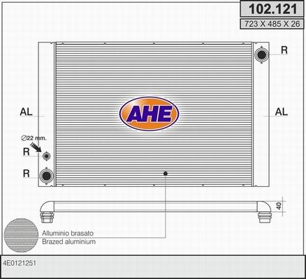 AHE 102.121 - Радиатор, охлаждение двигателя autosila-amz.com