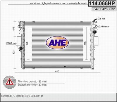 AHE 114.066HP - Радиатор, охлаждение двигателя autosila-amz.com