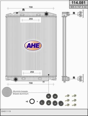 AHE 114.081 - Радиатор, охлаждение двигателя autosila-amz.com