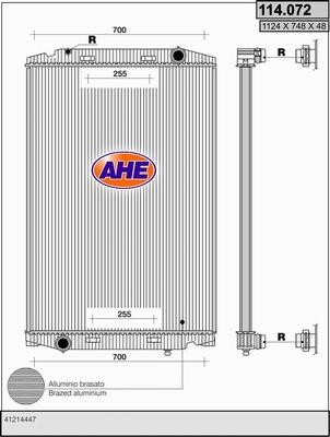 AHE 114.072 - Радиатор, охлаждение двигателя autosila-amz.com