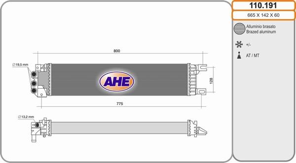 AHE 110.191 - Радиатор, охлаждение двигателя autosila-amz.com