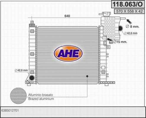 AHE 118.063/O - Радиатор, охлаждение двигателя autosila-amz.com