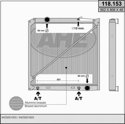 AHE 118.153 - Радиатор, охлаждение двигателя autosila-amz.com