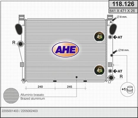 AHE 118.126 - Радиатор, охлаждение двигателя autosila-amz.com