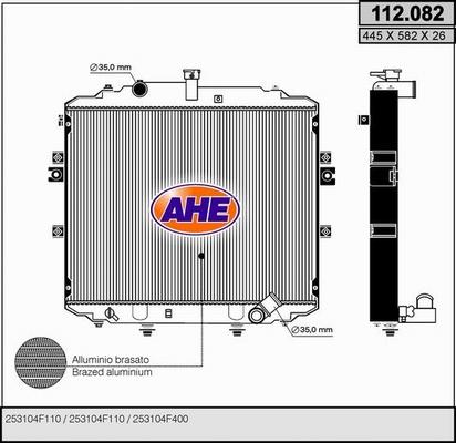 AHE 112.082 - Радиатор, охлаждение двигателя autosila-amz.com