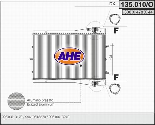 AHE 135.010/O - Радиатор, охлаждение двигателя autosila-amz.com