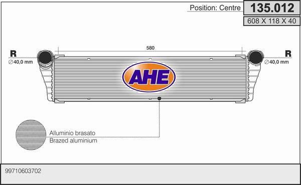 AHE 135.012 - Радиатор, охлаждение двигателя autosila-amz.com