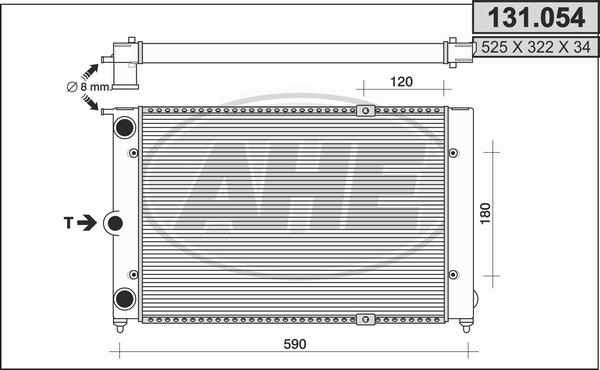 AHE 131.054 - Радиатор, охлаждение двигателя autosila-amz.com